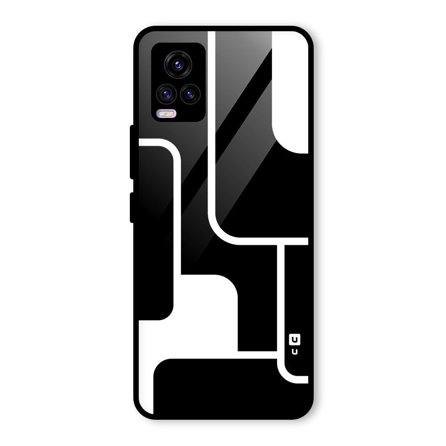 Minimalistic Shapes Glass Back Case for Vivo V20 2021