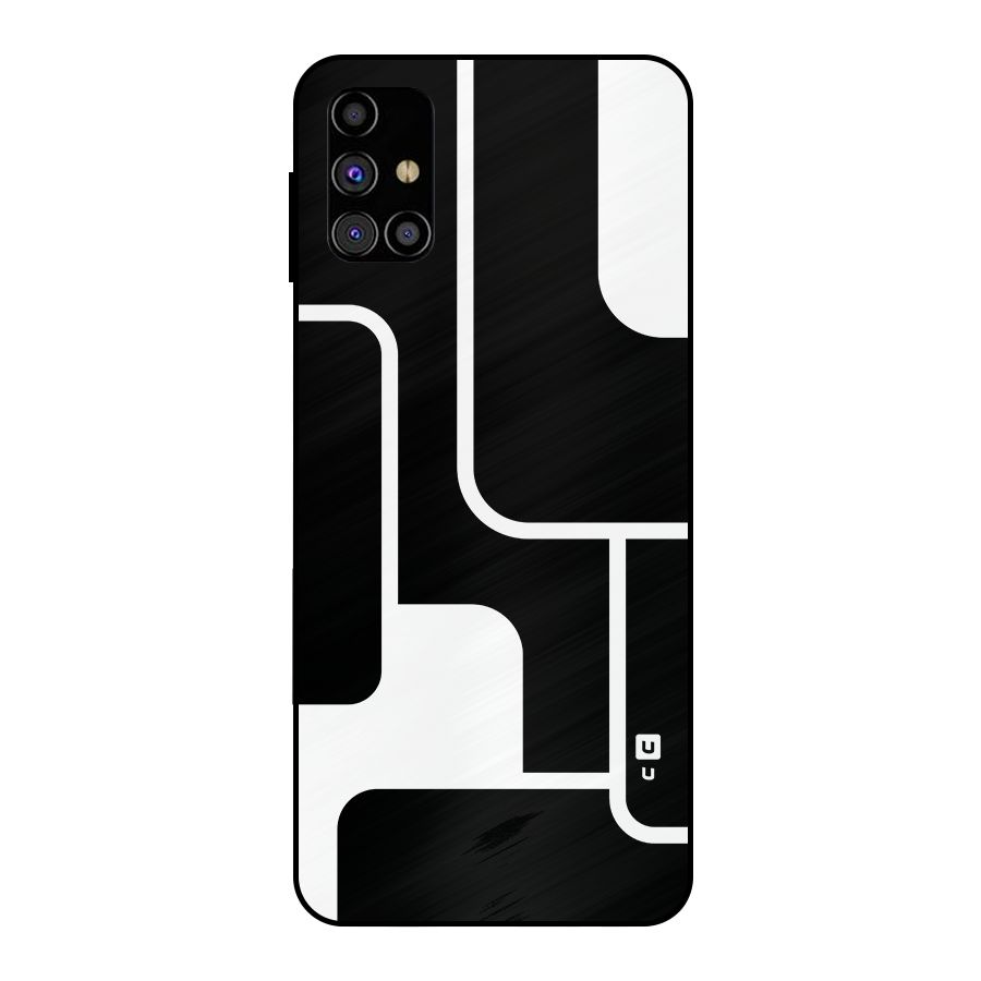 Minimalistic Shapes Metal Back Case for Galaxy M31s
