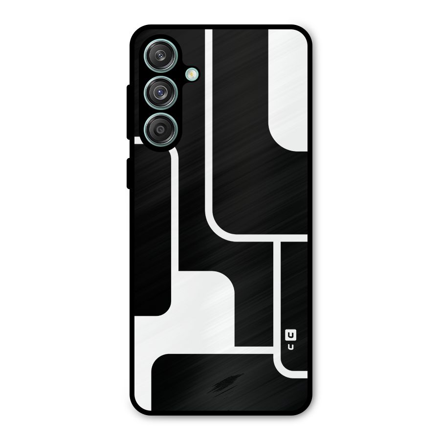Minimalistic Shapes Metal Back Case for Galaxy M55 5G