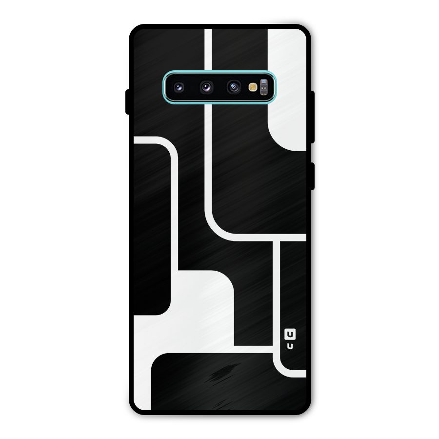 Minimalistic Shapes Metal Back Case for Galaxy S10 Plus