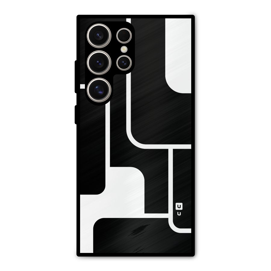 Minimalistic Shapes Metal Back Case for Galaxy S24 Ultra