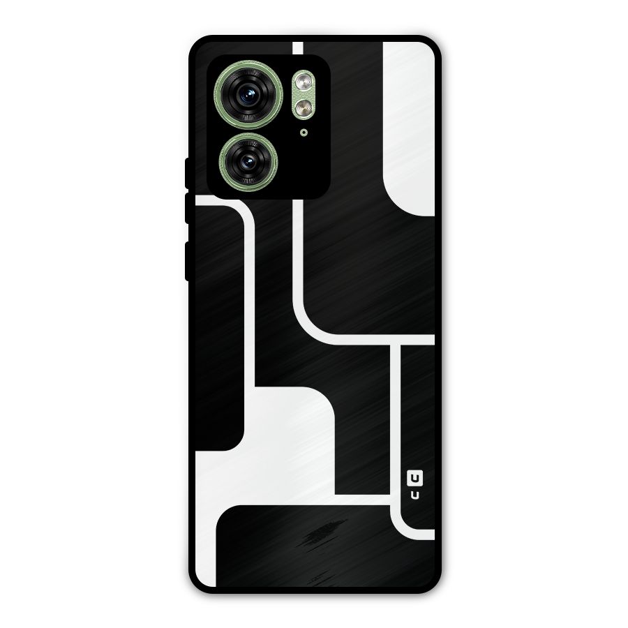 Minimalistic Shapes Metal Back Case for Motorola Edge 40 5G