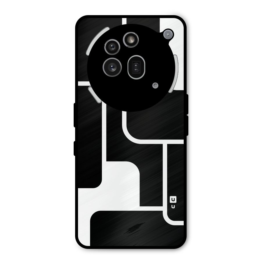 Minimalistic Shapes Metal Back Case for Nothing Phone 3a Pro