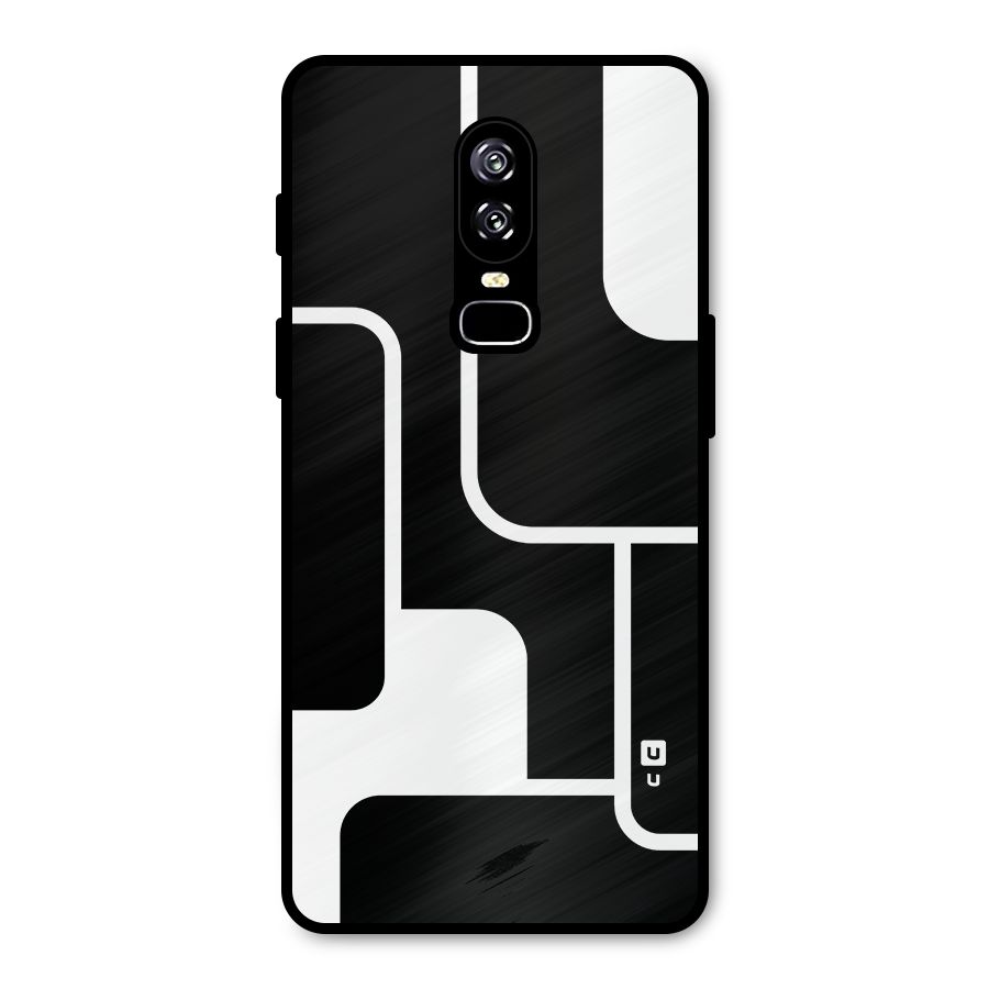 Minimalistic Shapes Metal Back Case for OnePlus 6