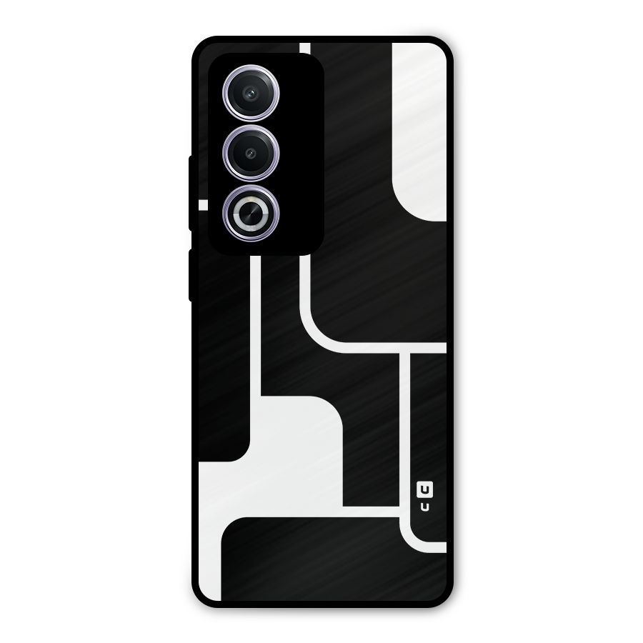 Minimalistic Shapes Metal Back Case for Oppo A3 Pro