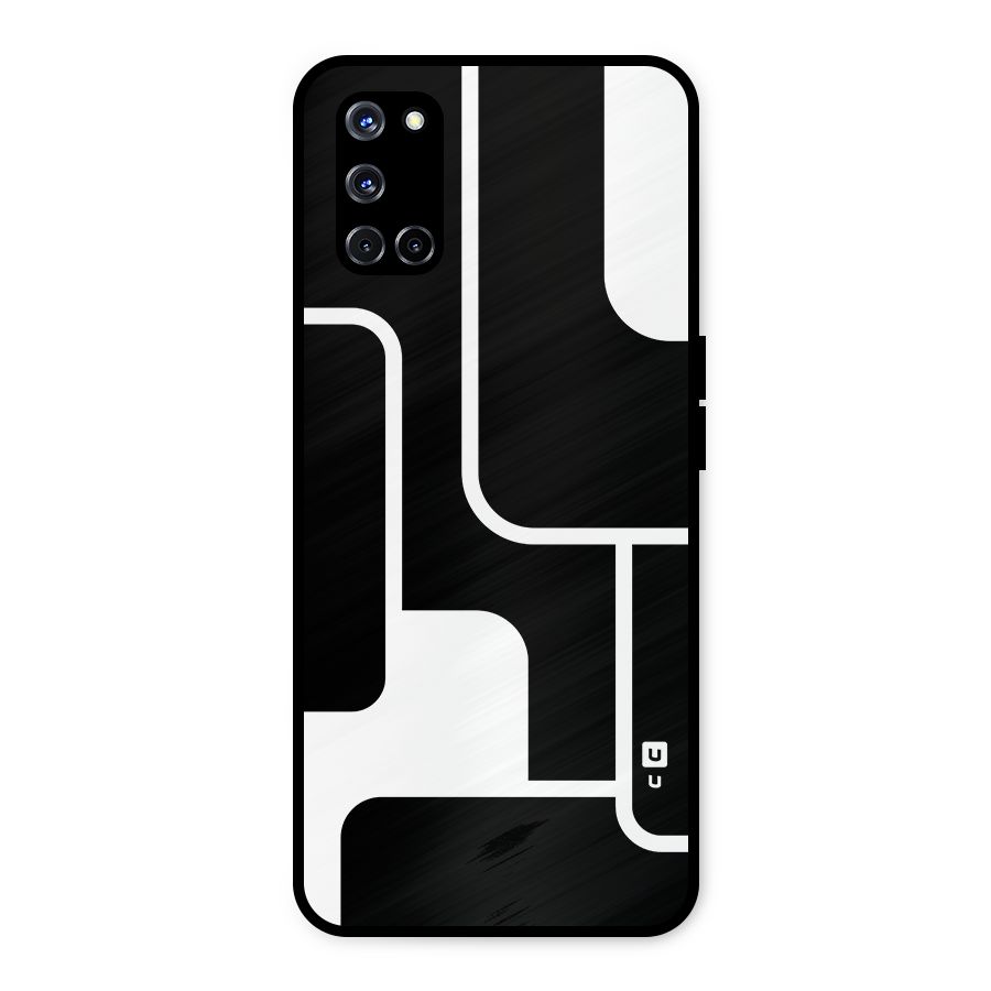 Minimalistic Shapes Metal Back Case for Oppo A52