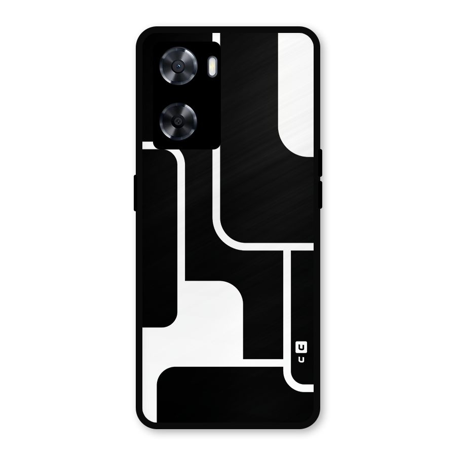Minimalistic Shapes Metal Back Case for Oppo A57 2022
