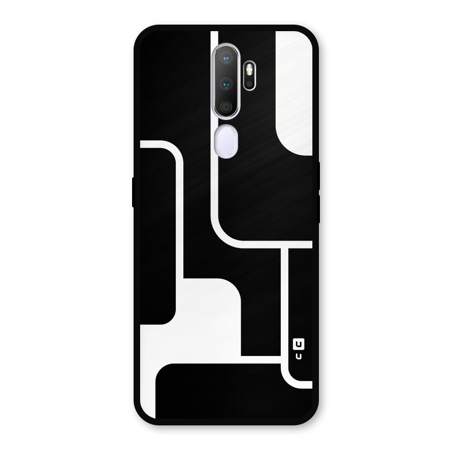 Minimalistic Shapes Metal Back Case for Oppo A9 (2020)