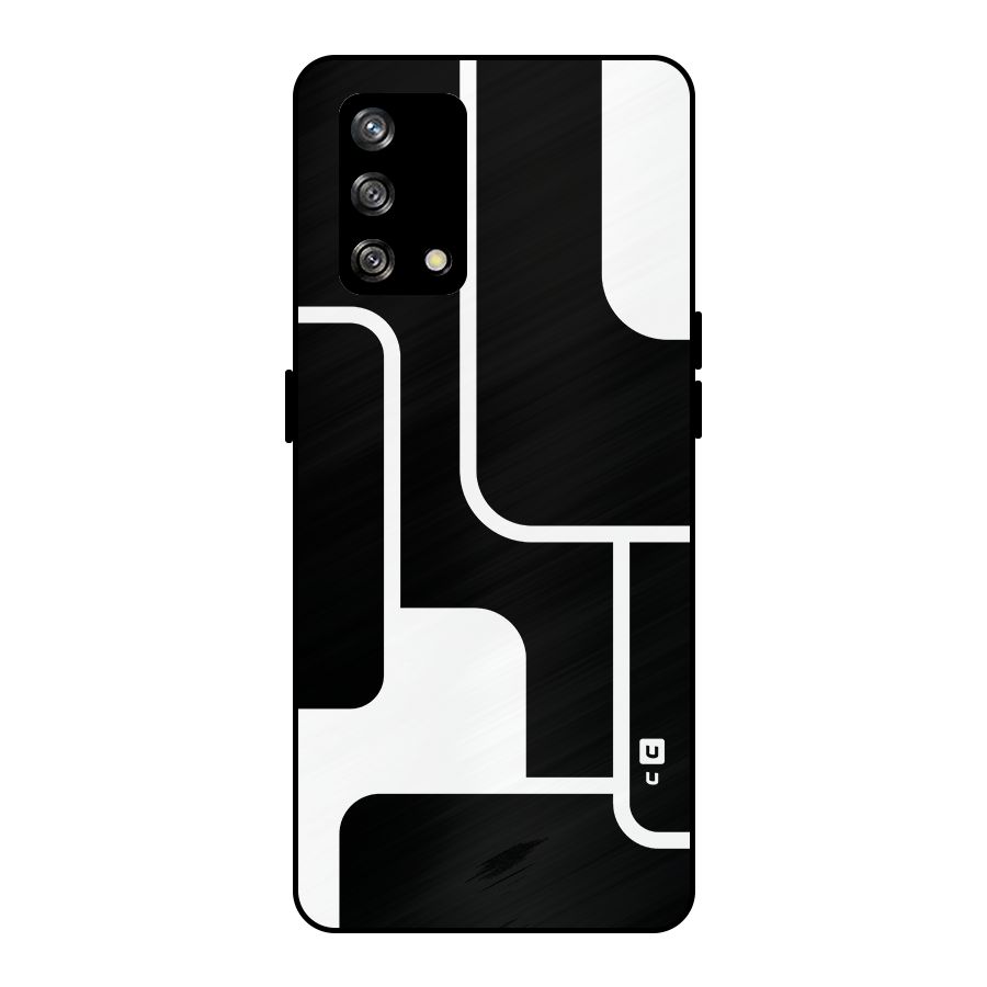 Minimalistic Shapes Metal Back Case for Oppo F19