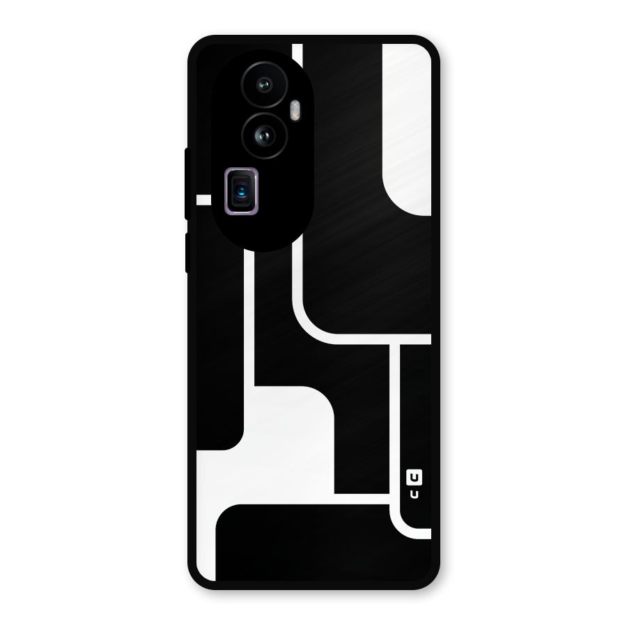 Minimalistic Shapes Metal Back Case for Oppo Reno10 Pro Plus