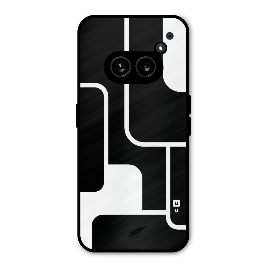 Minimalistic Shapes Metal Back Case for Nothing Phone 2a
