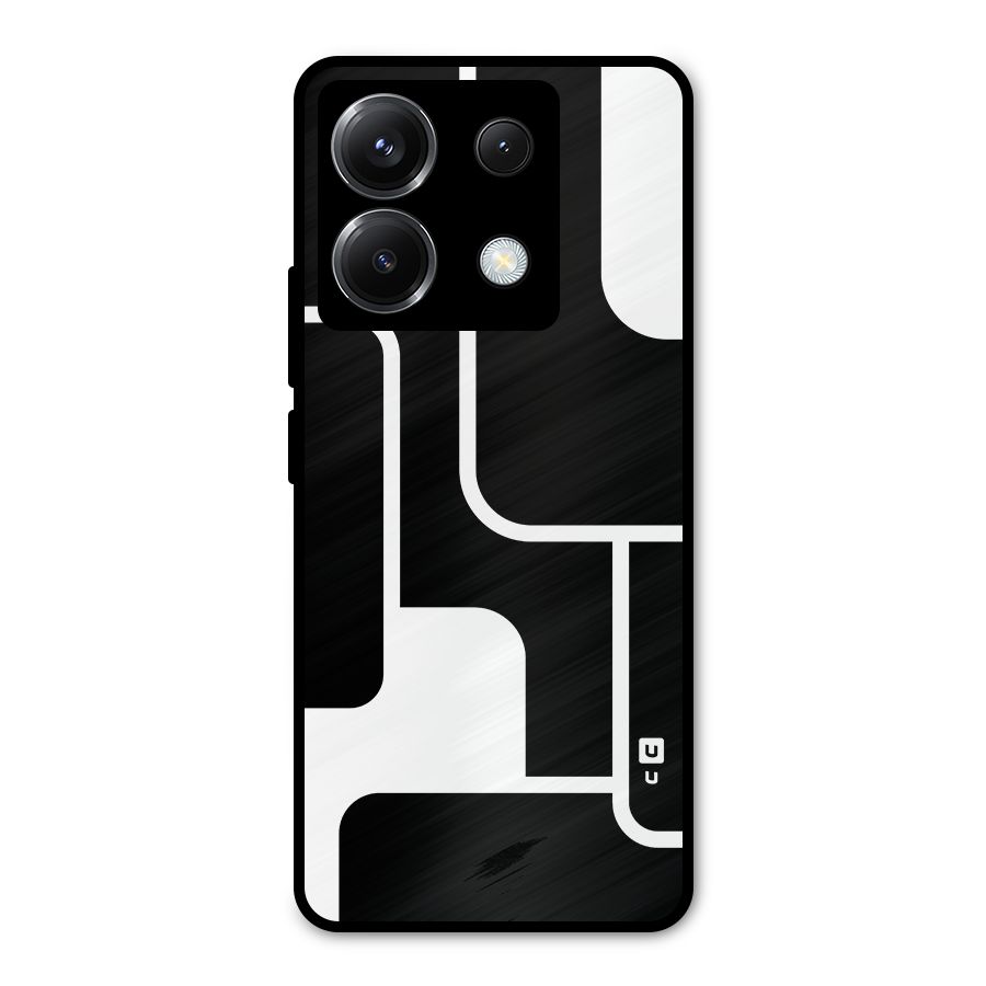 Minimalistic Shapes Metal Back Case for Poco X6