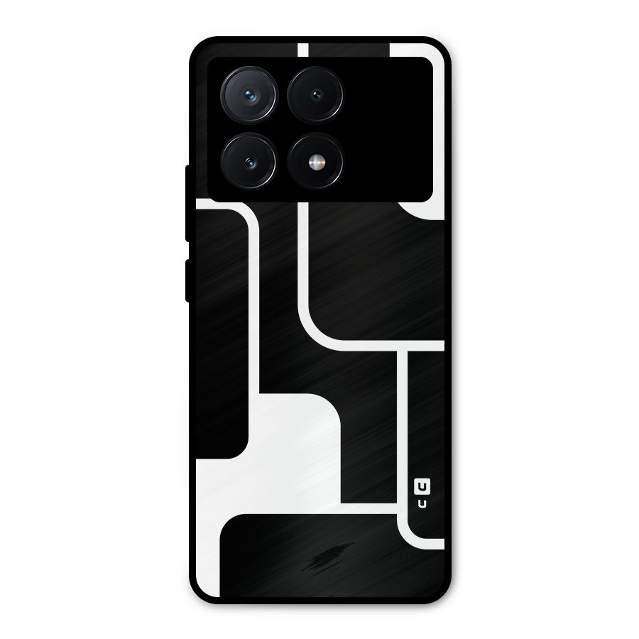 Minimalistic Shapes Metal Back Case for Poco X6 Pro