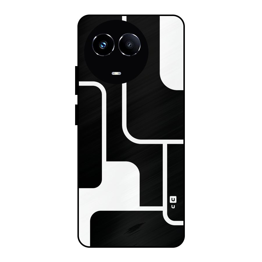 Minimalistic Shapes Metal Back Case for Realme 11 5G