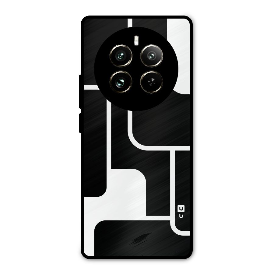 Minimalistic Shapes Metal Back Case for Realme 12 Pro