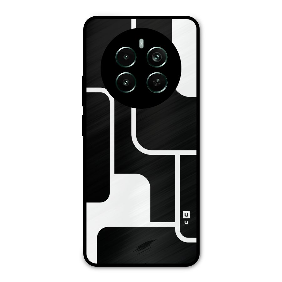 Minimalistic Shapes Metal Back Case for Realme 12 Pro Plus