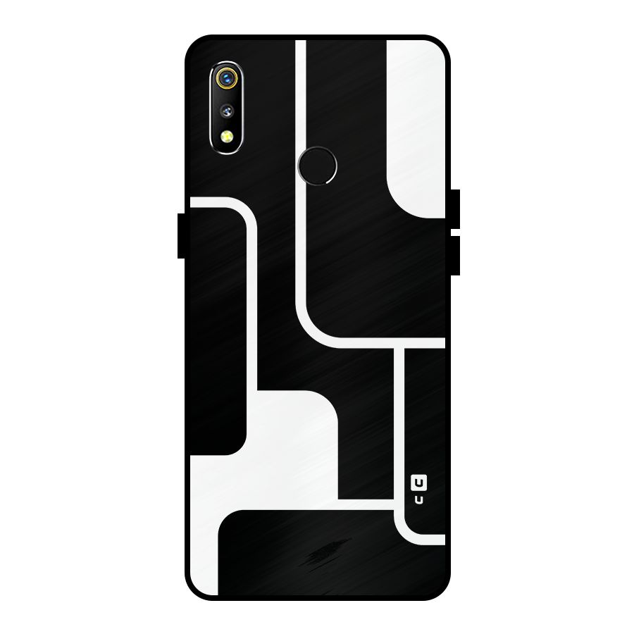 Minimalistic Shapes Metal Back Case for Realme 3i