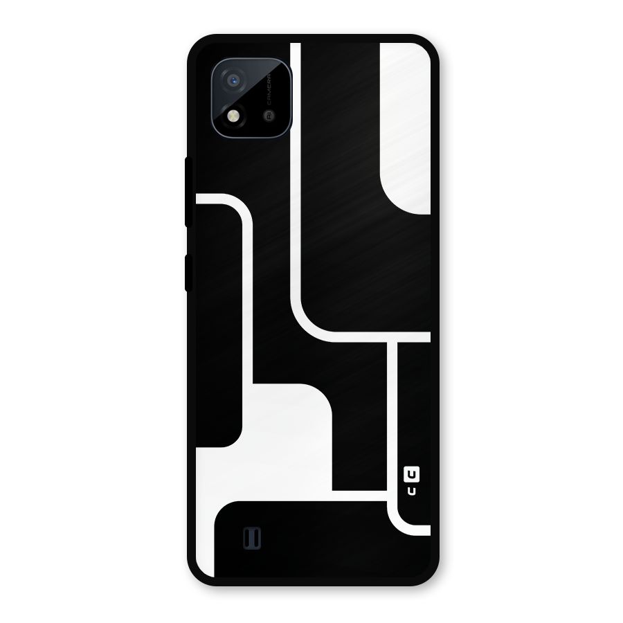 Minimalistic Shapes Metal Back Case for Realme C11 2021