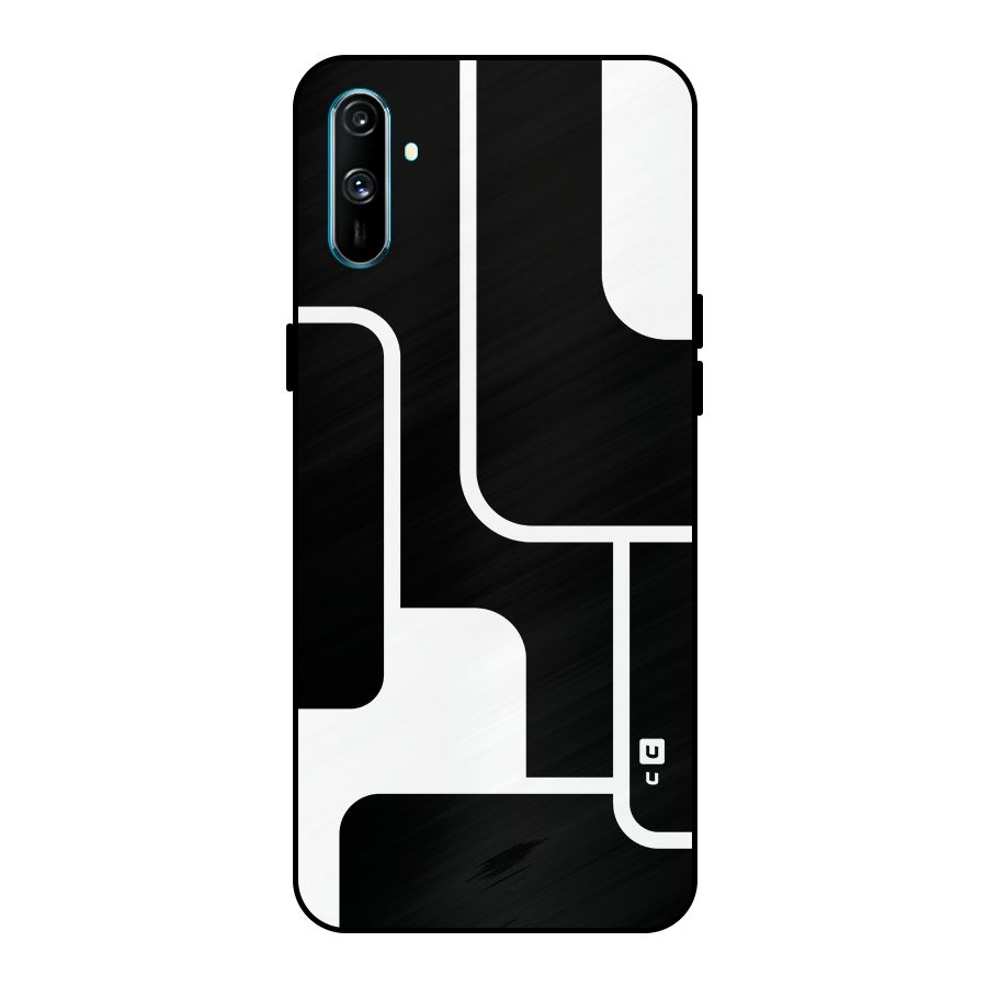 Minimalistic Shapes Metal Back Case for Realme C3