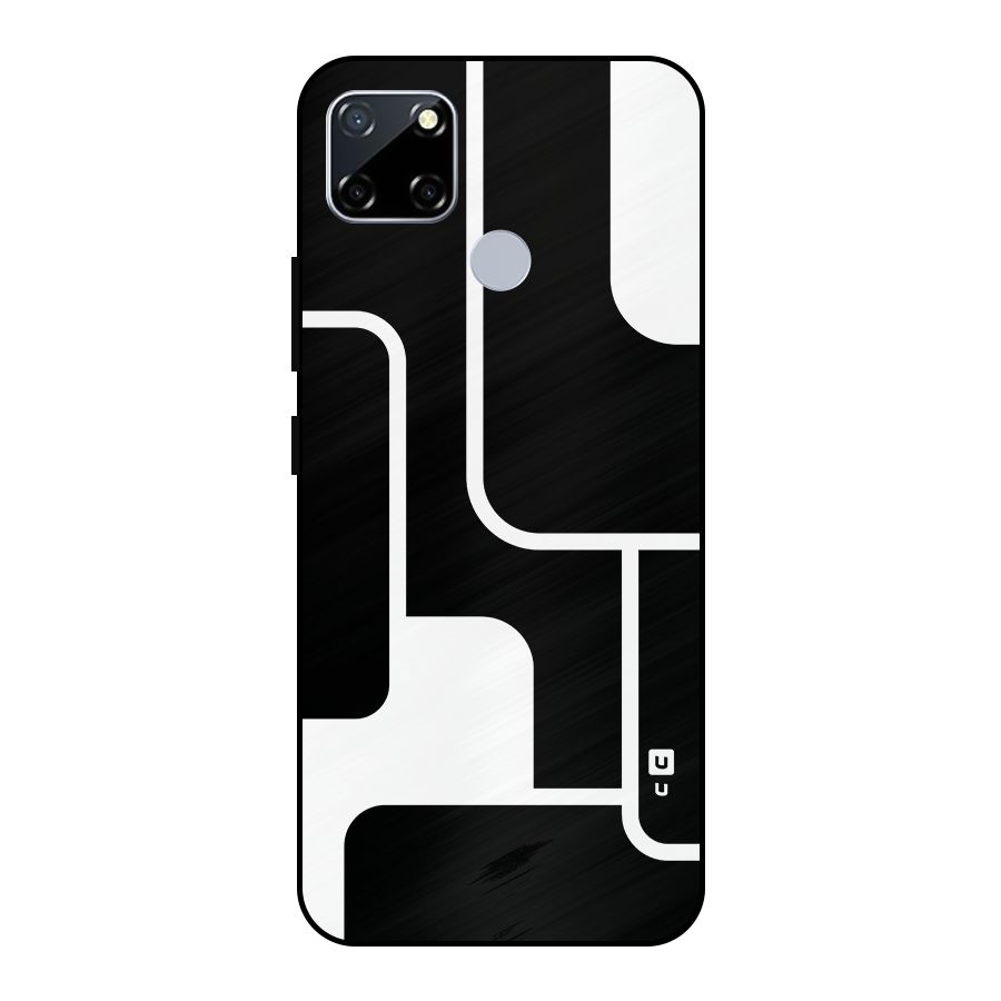 Minimalistic Shapes Metal Back Case for Realme Narzo 20