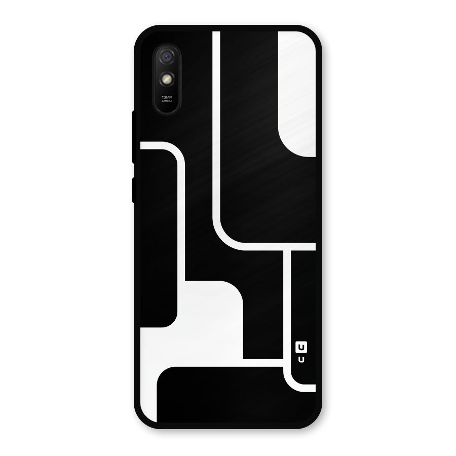 Minimalistic Shapes Metal Back Case for Redmi 9i