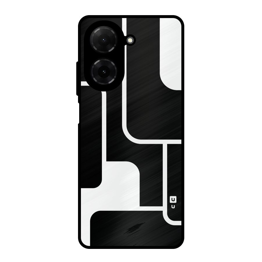 Minimalistic Shapes Metal Back Case for Redmi A5 4G