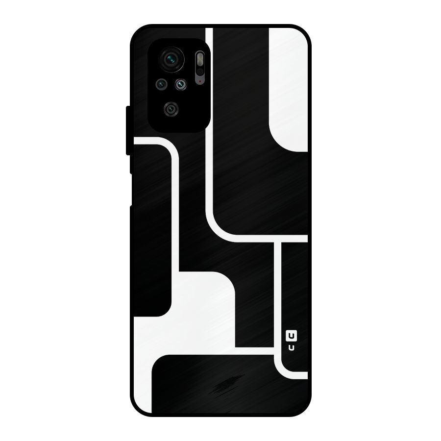 Minimalistic Shapes Metal Back Case for Redmi Note 10S
