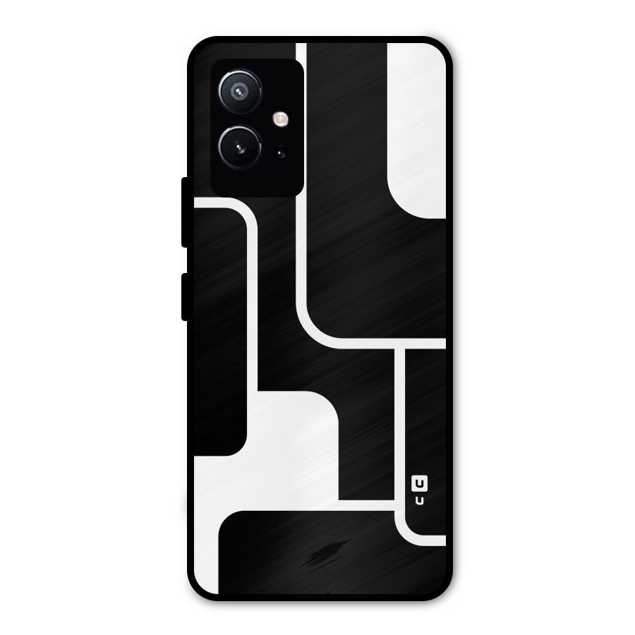 Minimalistic Shapes Metal Back Case for Vivo T1 5G