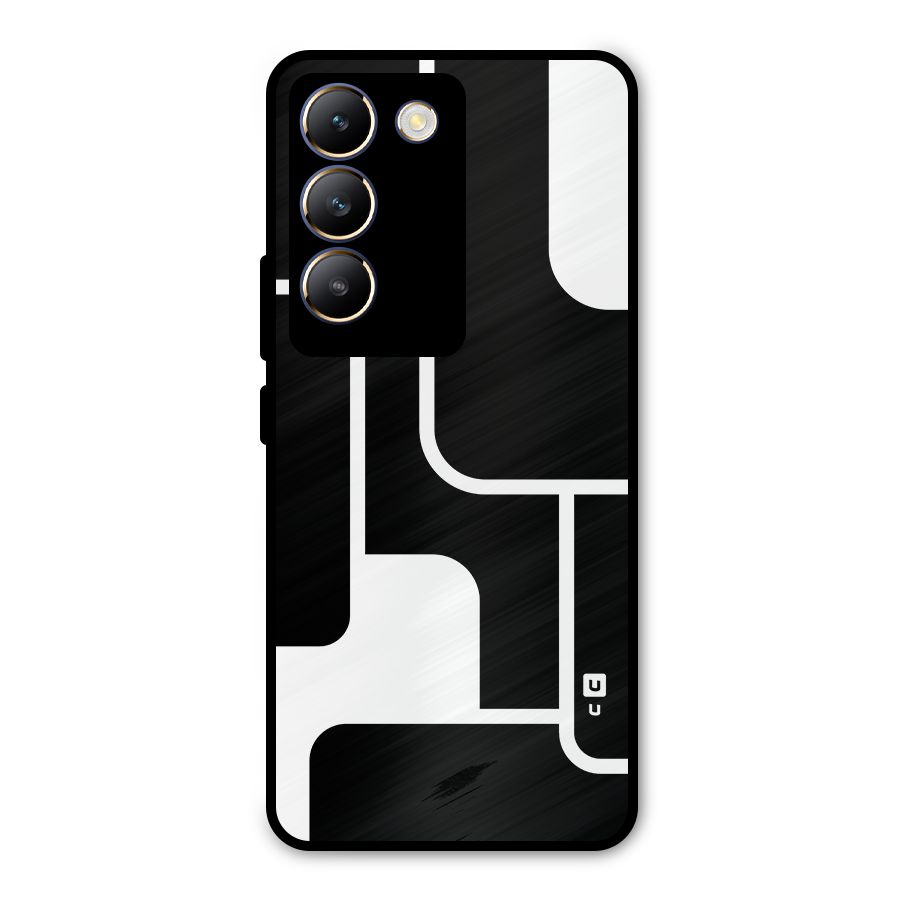 Minimalistic Shapes Metal Back Case for Vivo T3 5G