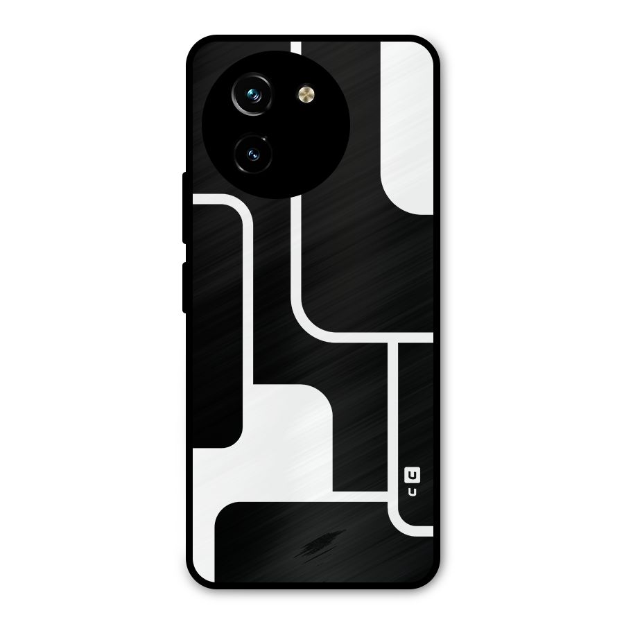 Minimalistic Shapes Metal Back Case for Vivo T3x