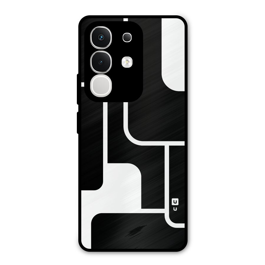 Minimalistic Shapes Metal Back Case for Vivo T4x