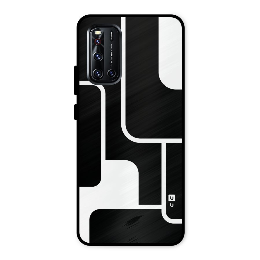 Minimalistic Shapes Metal Back Case for Vivo V19