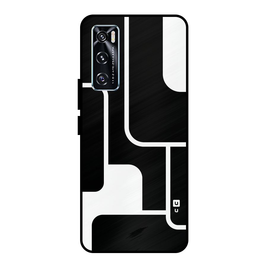 Minimalistic Shapes Metal Back Case for Vivo V20 SE