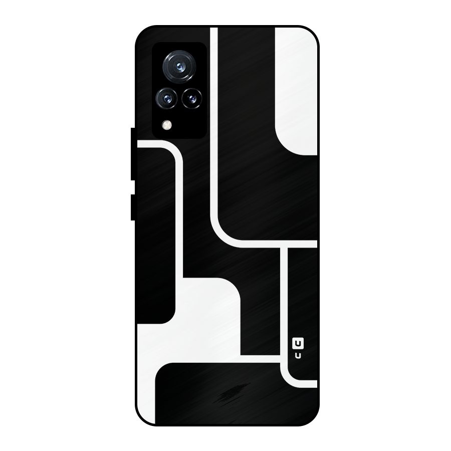 Minimalistic Shapes Metal Back Case for Vivo V21 5G
