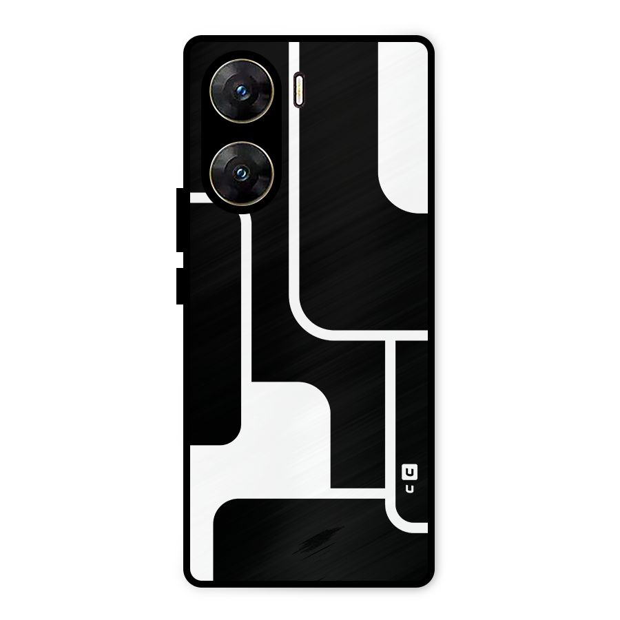 Minimalistic Shapes Metal Back Case for Vivo V29e