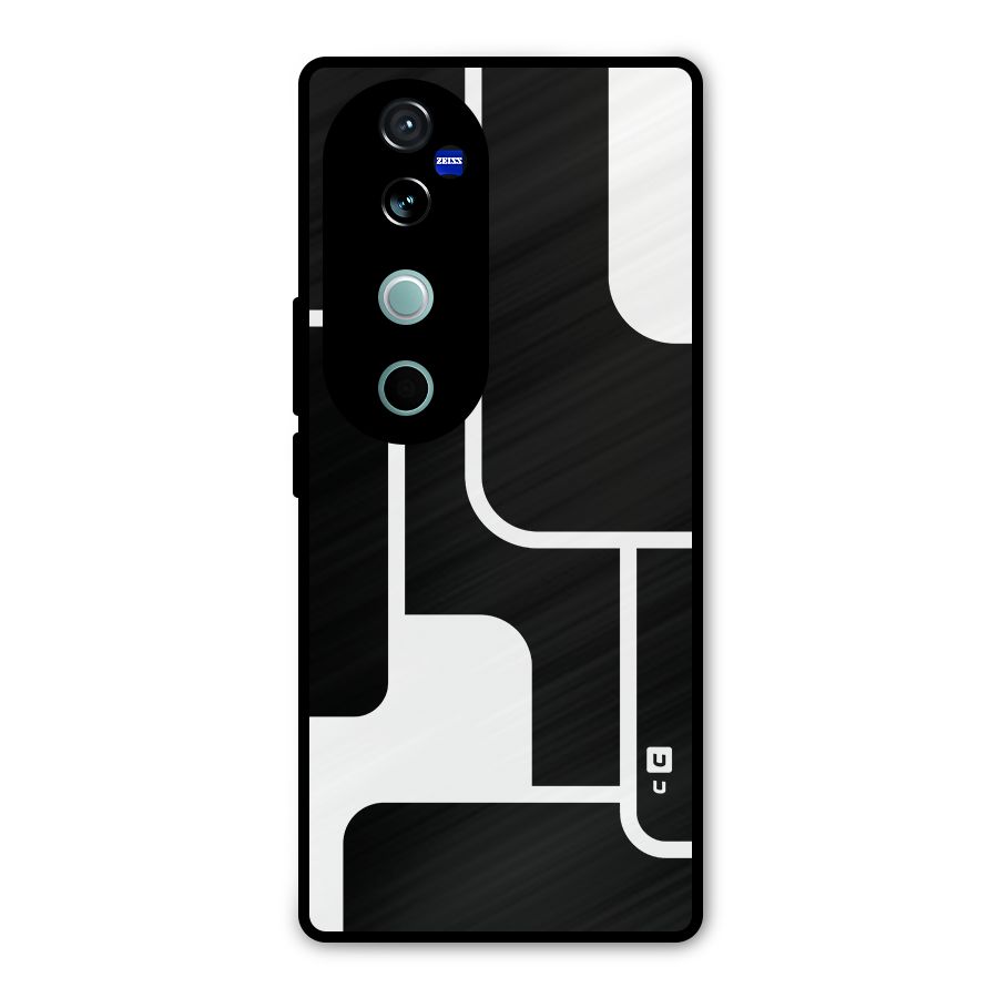 Minimalistic Shapes Metal Back Case for Vivo V40