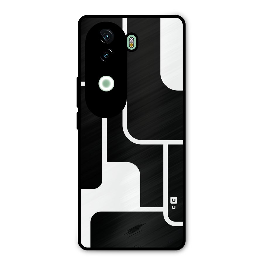 Minimalistic Shapes Metal Back Case for Vivo V40e