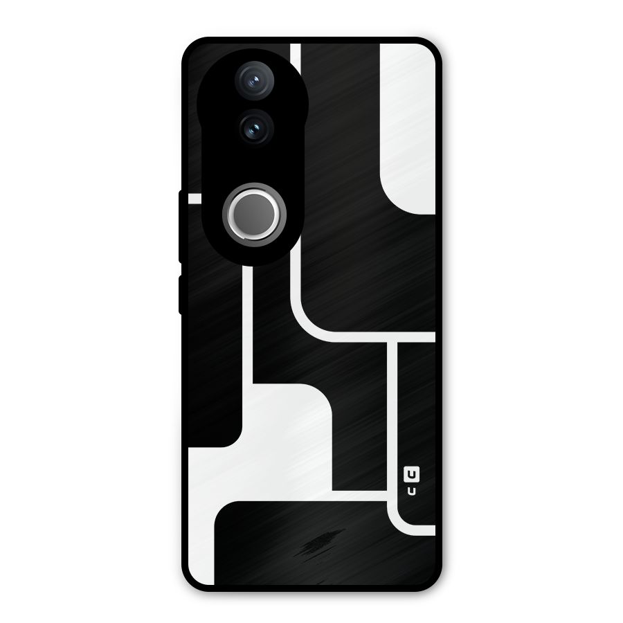 Minimalistic Shapes Metal Back Case for Vivo V50e