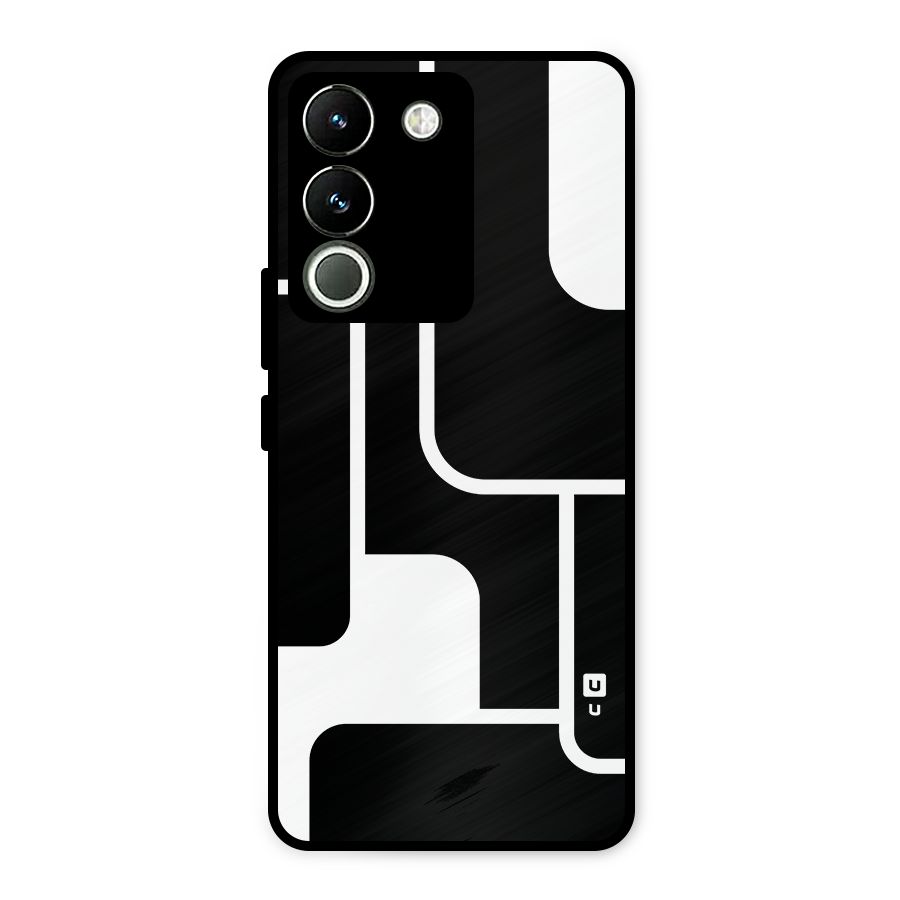 Minimalistic Shapes Metal Back Case for Vivo Y200