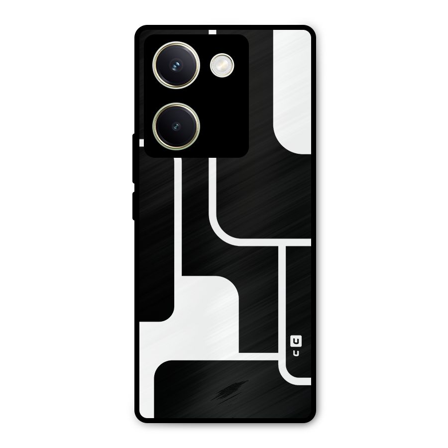Minimalistic Shapes Metal Back Case for Vivo Y200 Pro