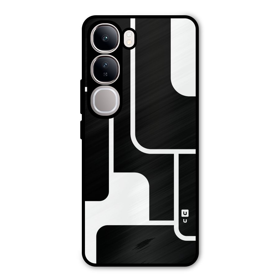 Minimalistic Shapes Metal Back Case for Vivo Y300