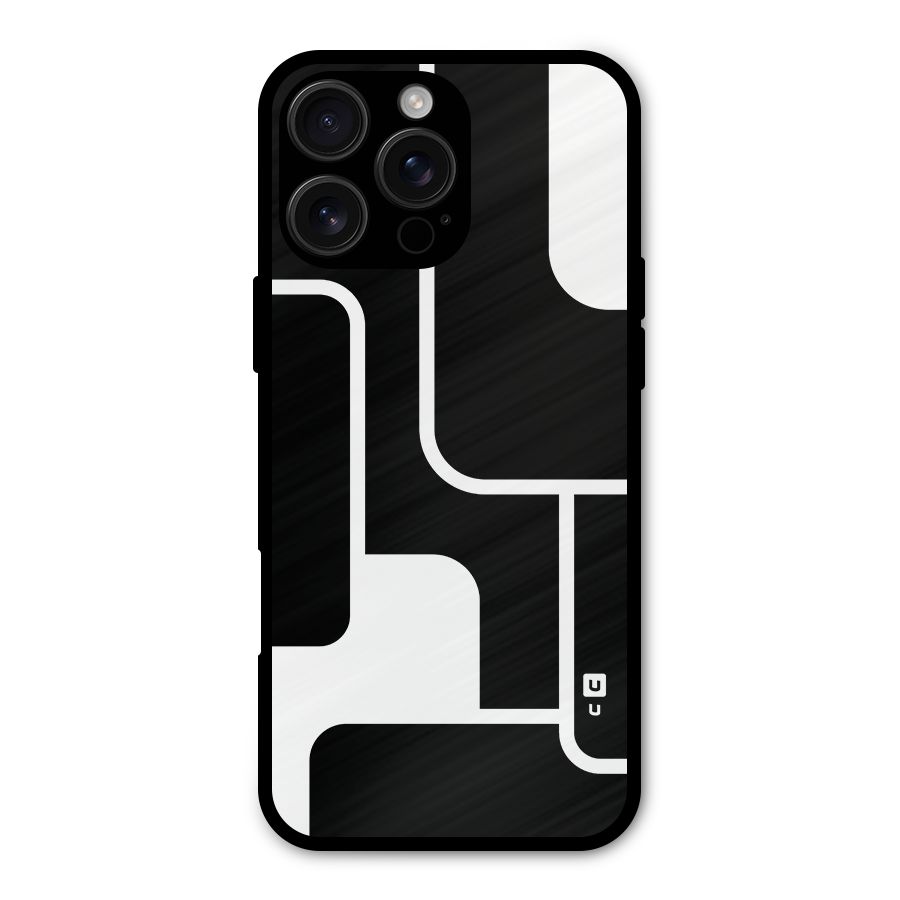 Minimalistic Shapes Metal Back Case for iPhone 16 Pro Max