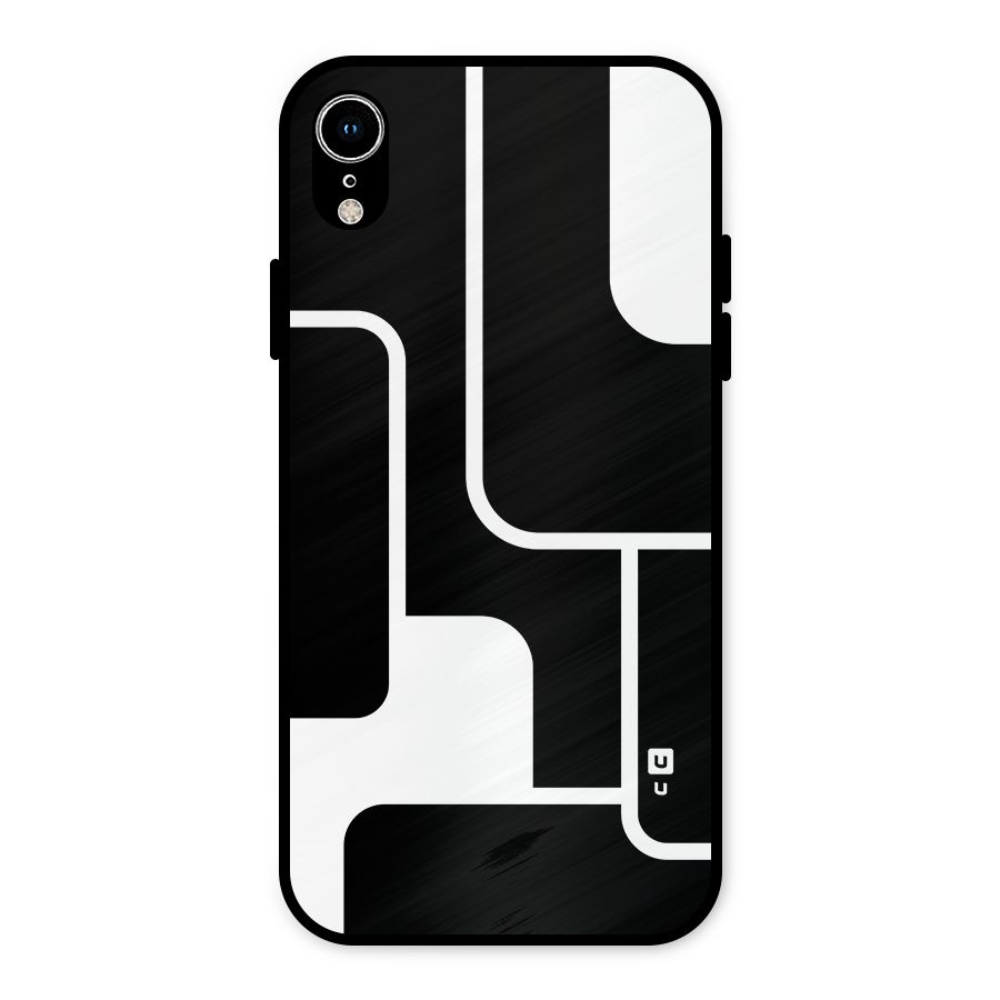 Minimalistic Shapes Metal Back Case for iPhone XR