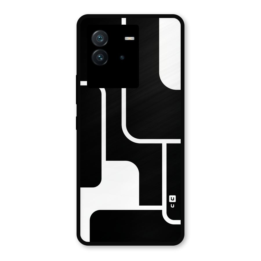 Minimalistic Shapes Metal Back Case for iQOO Neo 6 5G