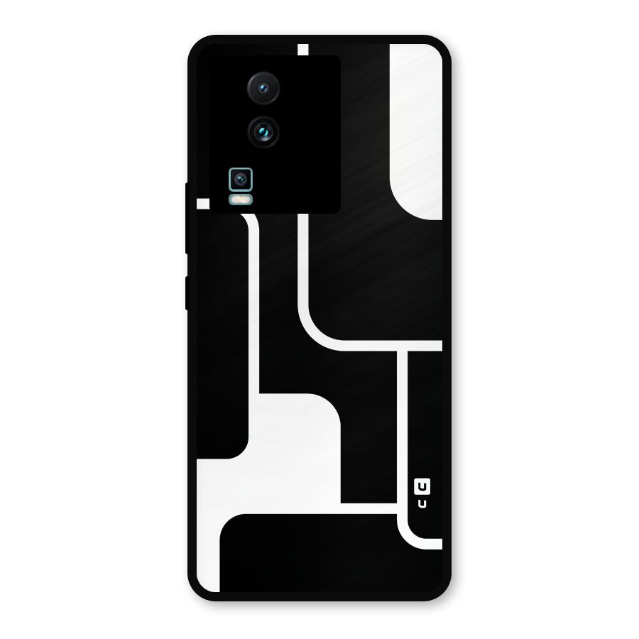 Minimalistic Shapes Metal Back Case for iQOO Neo 7