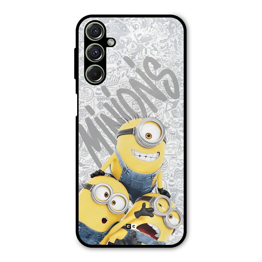 Minions Typo Metal Back Case for Galaxy F34