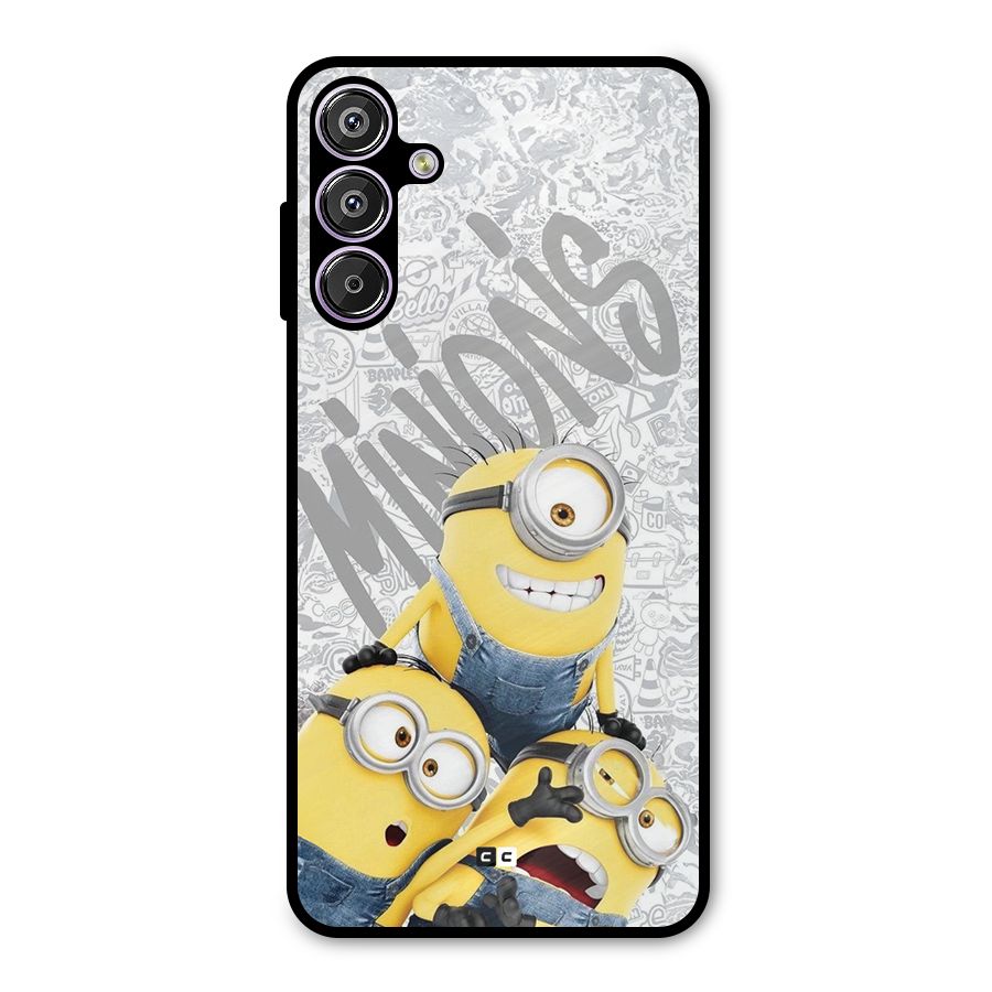 Minions Typo Metal Back Case for Galaxy M15