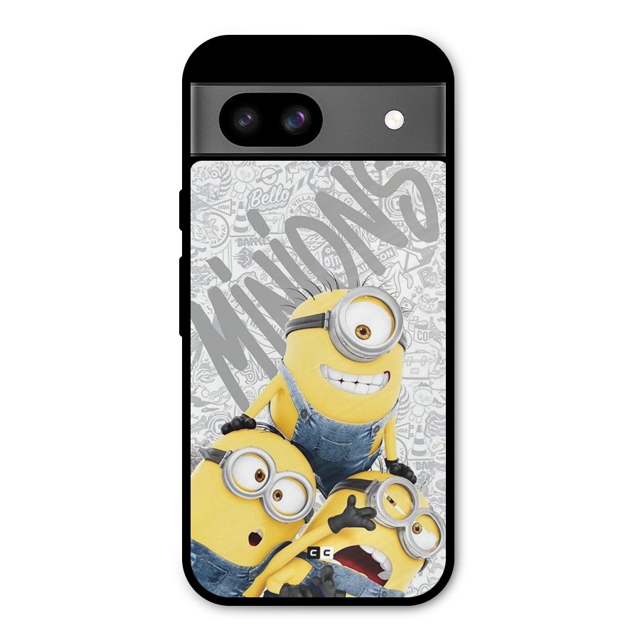 Minions Typo Metal Back Case for Google Pixel 8a