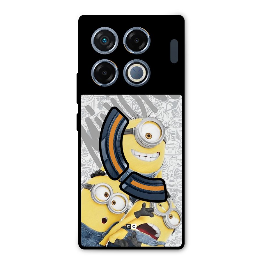 Minions Typo Metal Back Case for Infinix GT 20 Pro