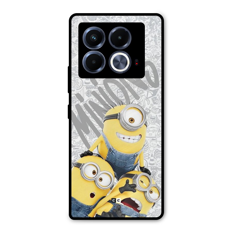 Minions Typo Metal Back Case for Infinix Note 40 5G